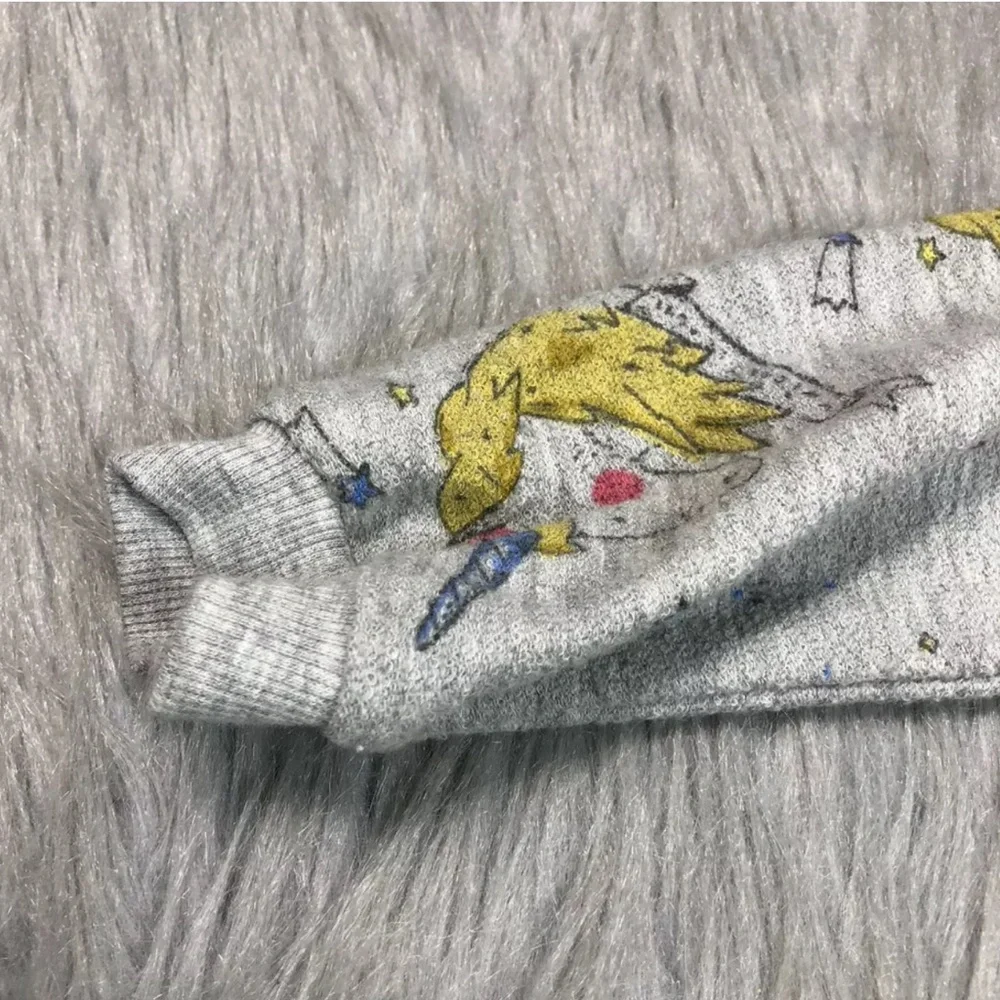 Zara Baby Girls Size 3/4 Gray Unicorn Dress